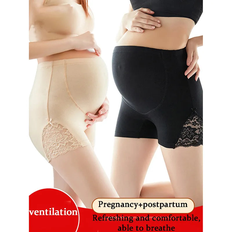 Lace Bow Maternity Shorts