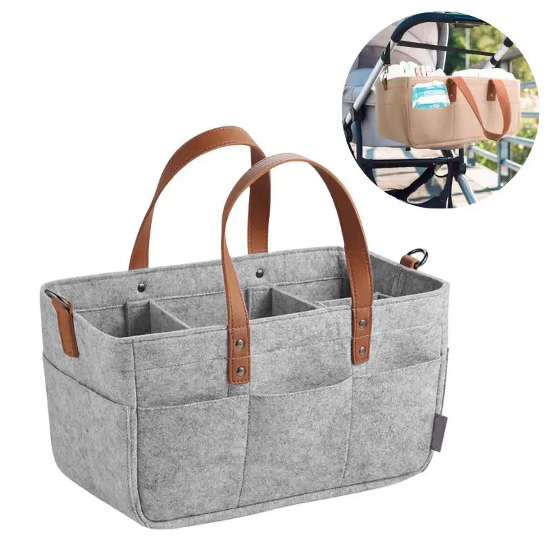 Felt Baby Organizer Basket with Handle