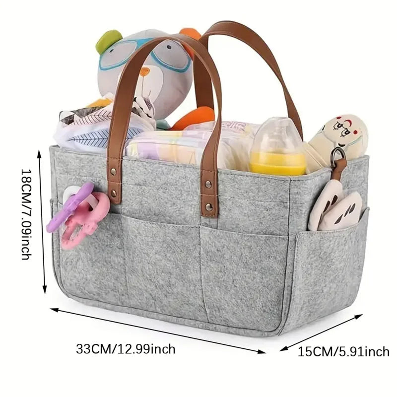 Felt Baby Organizer Basket with Handle