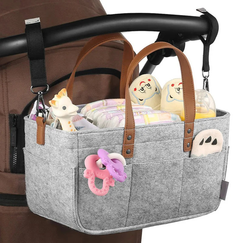 Felt Baby Organizer Basket with Handle