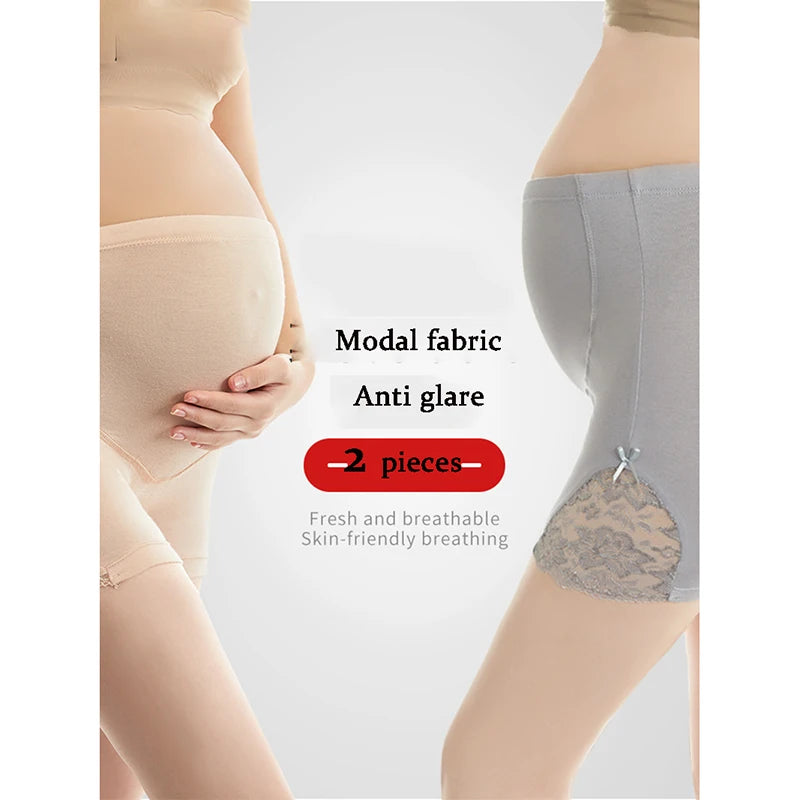 Lace Bow Maternity Shorts