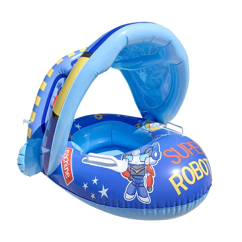 Inflatable Baby Swimming Seat with Sunshade