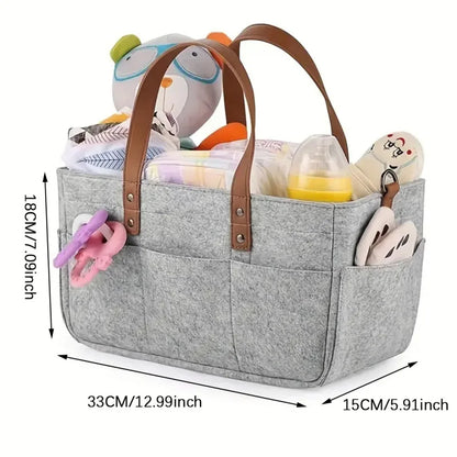 Felt Baby Organizer Basket with Handle