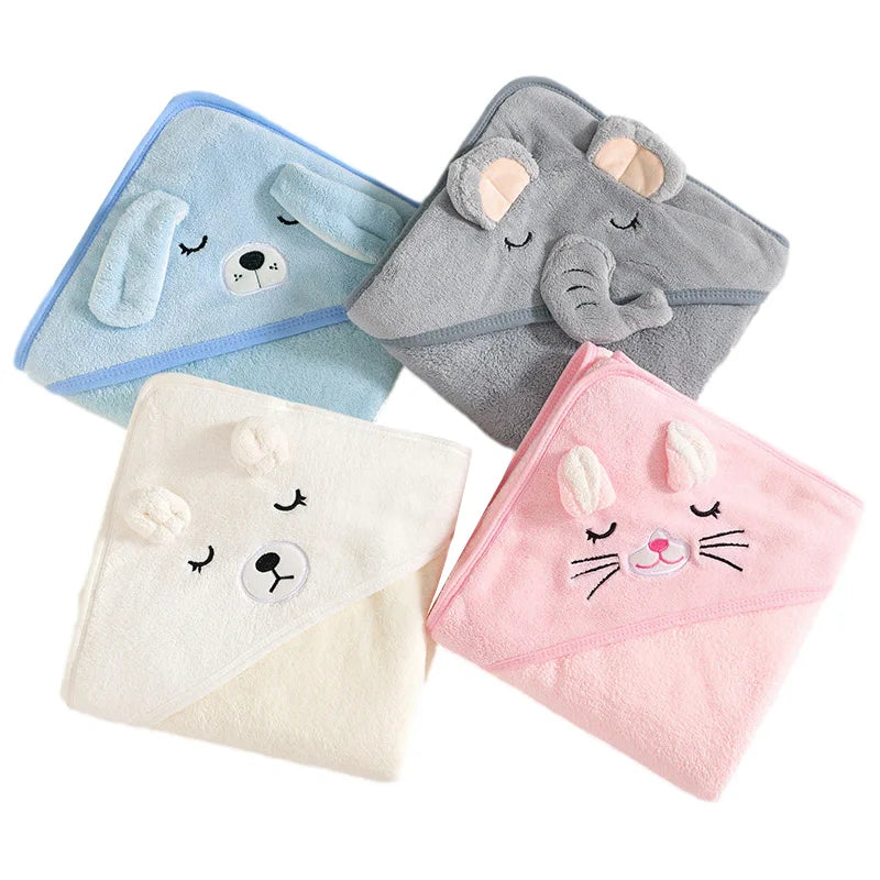 Cartoon Animal Hooded Baby Towel