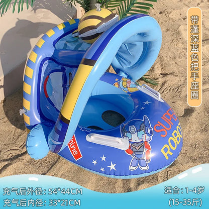 Inflatable Baby Swimming Seat with Sunshade