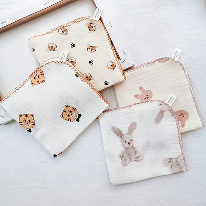 Soft Cotton Baby Bibs and Towel Set