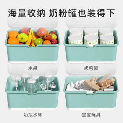 Portable Baby Bottle Storage Box with Drying Rack