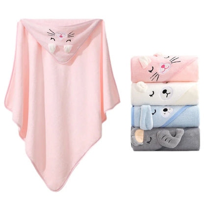 Cartoon Animal Hooded Baby Towel